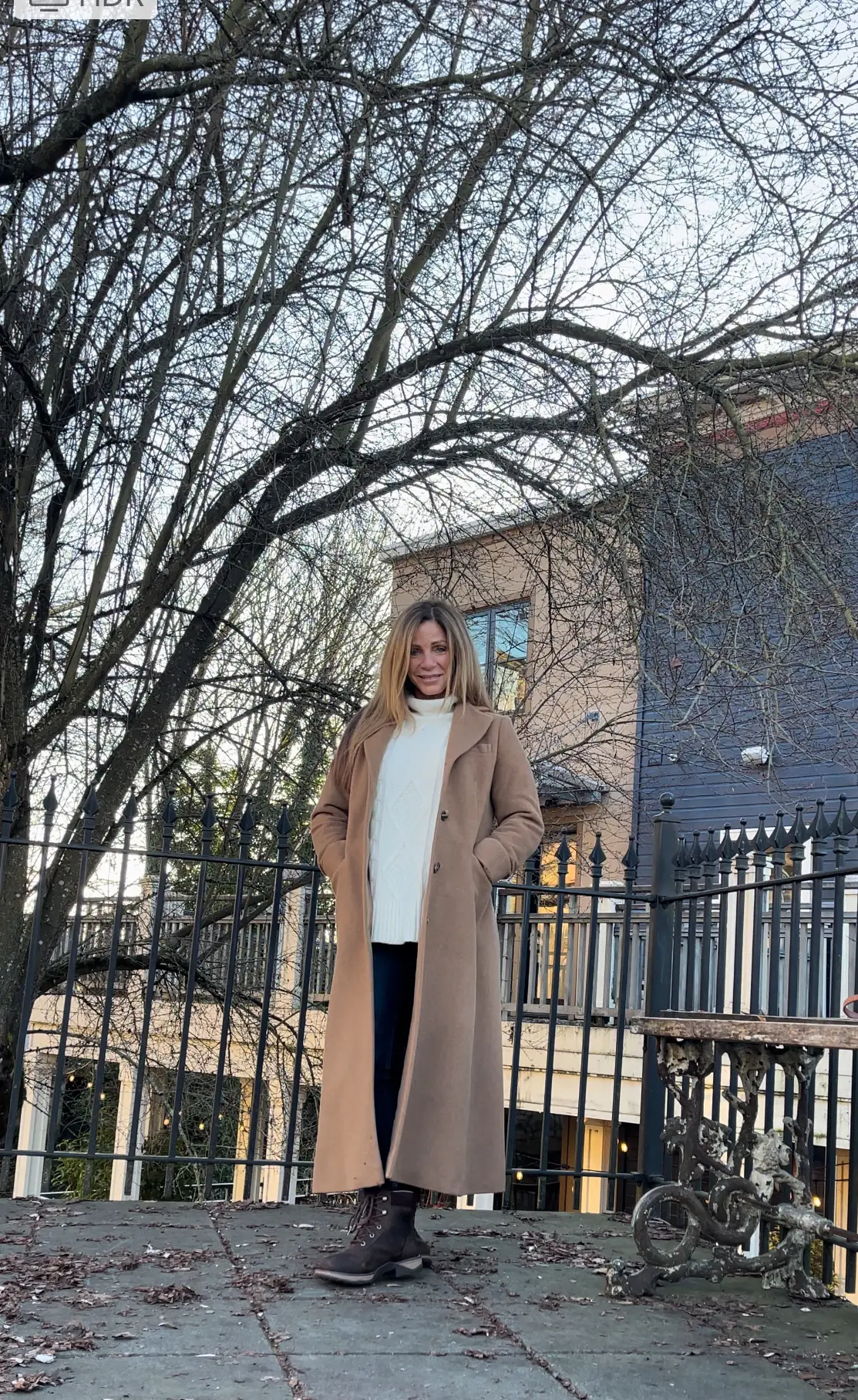 Timeless Camel Coat Over Cable Knit Turtleneck Timeless Camel Coat Over Cable Knit Turtleneck — Late Winter Outfits