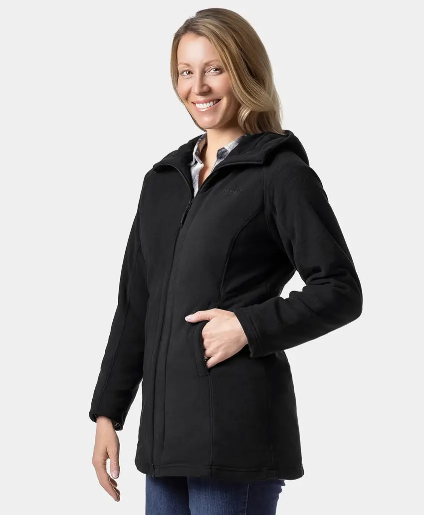 Opt for Practicality with a Black Hooded Fleece Jacket — Fleece Jacket Outfits