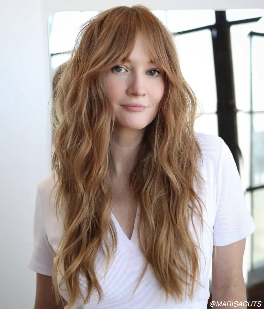 Vibrant Copper Layered Shag — Low Maintenance Winter Haircuts