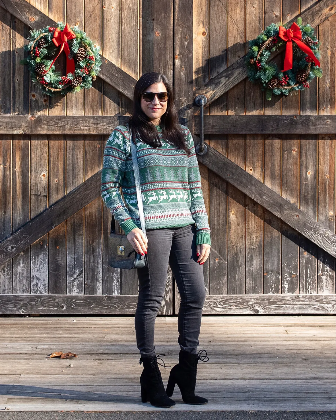 Cozy Fair Isle with Skinny Jeans and Wedge Boots Cozy Fair Isle with Skinny Jeans and Wedge Boots — Fair Isle Sweater Outfits