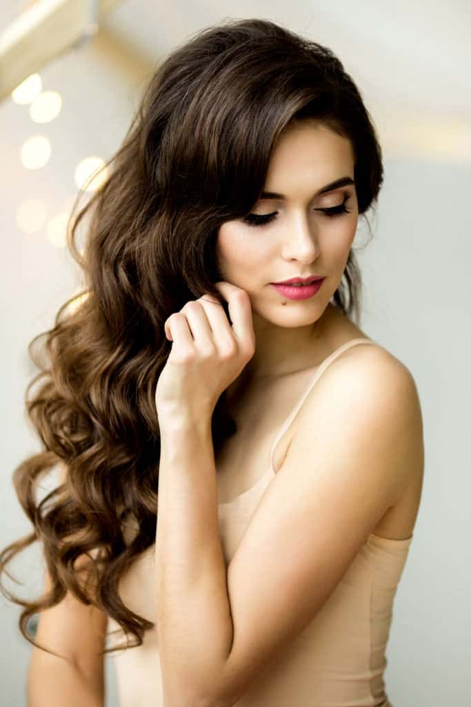 Voluminous Dark Brown Curls Voluminous Dark Brown Curls — Winter Date Night Hairstyles