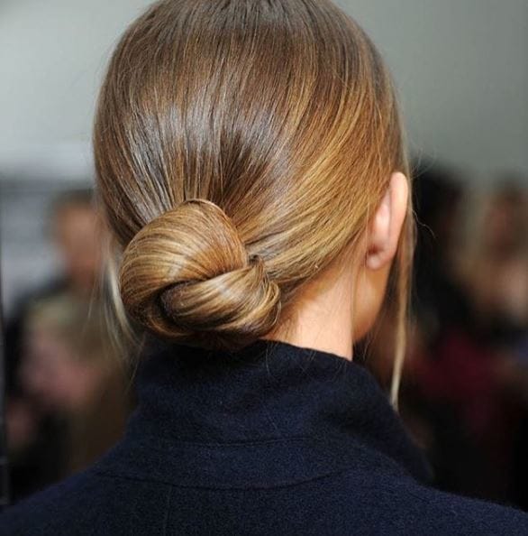 Neat Low Bun With Highlights Neat Low Bun With Highlights — Winter Hairstyles for Work