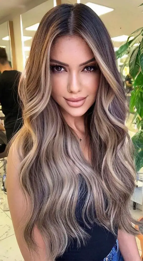 Dark Brown Wavy Hair With Curtain Bangs Dark Brown Wavy Hair With Curtain Bangs — Blonde to Brunette Hair