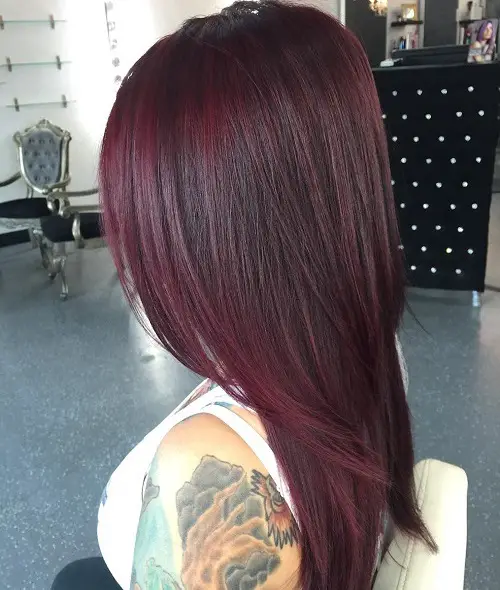 Rich Mahogany Blowout With Subtle Tones Rich Mahogany Blowout With Subtle Tones — Mahogany Hair Color