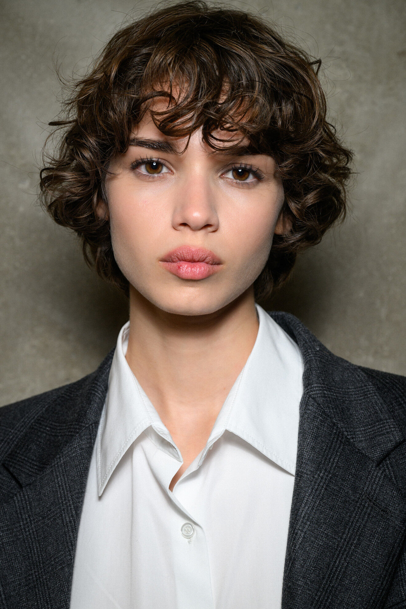 Medium Brown Textured Bob — Winter Hairstyles for Curly Hair