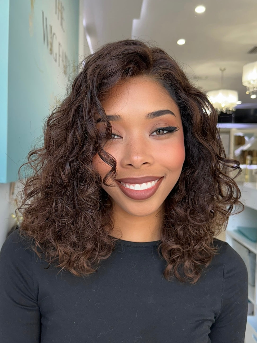 Espresso Lob With Auburn Undertones Espresso Lob With Auburn Undertones — Espresso Brown Hair