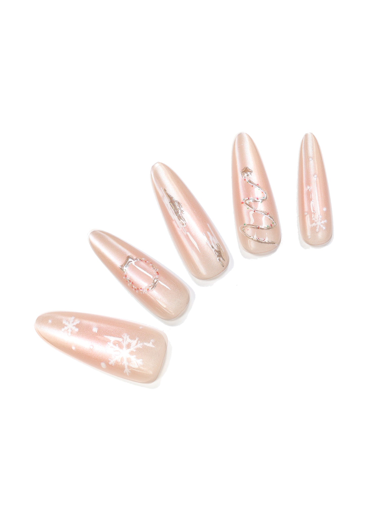 Shimmer Pearlescent Visual Idea Shimmer Pearlescent Visual Idea — Winter Nude Nails