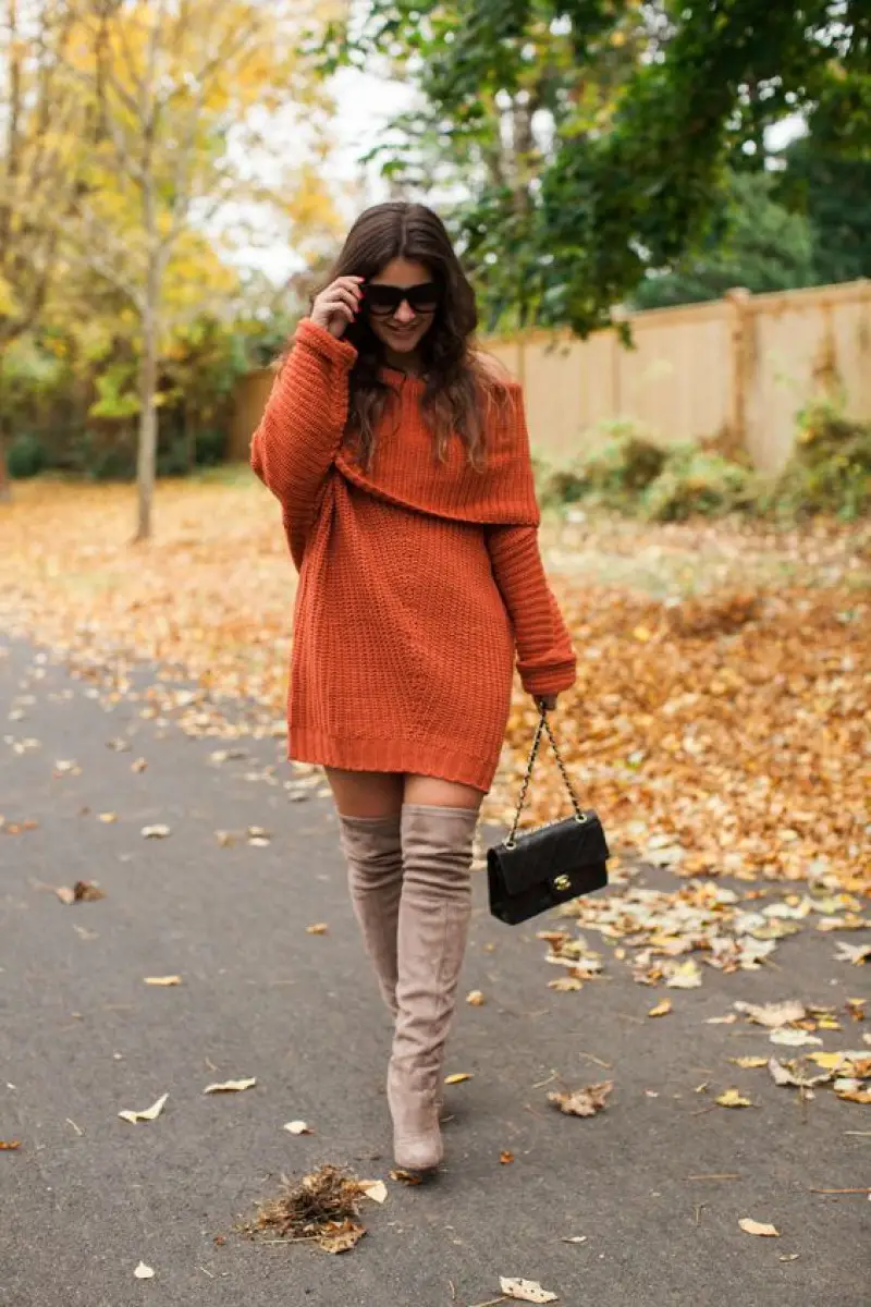 Oversized Knit Sweater Dress for a Casual Winter Birthday — Winter Birthday Outfits