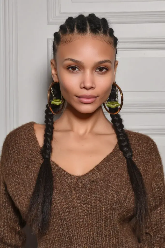 Neat Dark Brown Fishtail Braid Neat Dark Brown Fishtail Braid — Winter Hairstyles for Long Hair