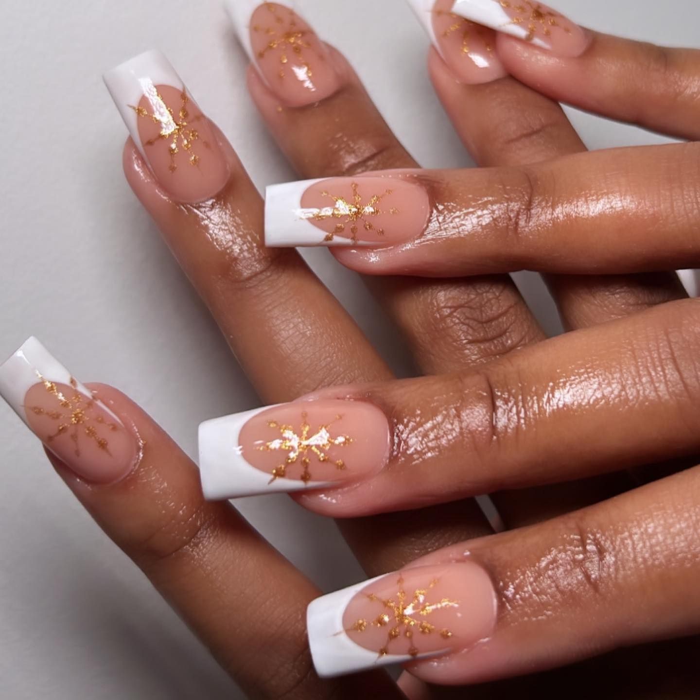 Winter Visual Idea Winter Visual Idea — Winter French Tip Nails