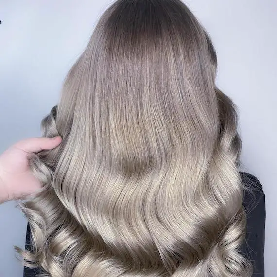 Mid-Back Dark Base Ash Blonde Balayage Mid-Back Dark Base Ash Blonde Balayage — Mushroom Brown Hair