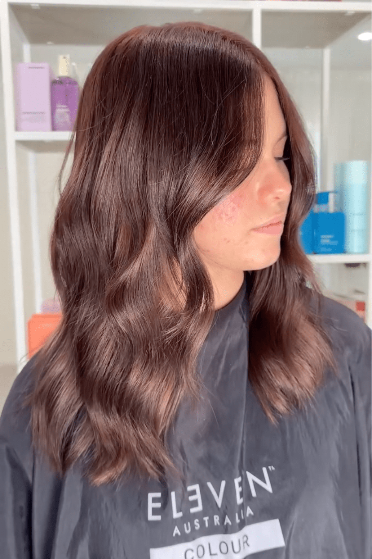 Dark Auburn Bob with Curtain Bangs Dark Auburn Bob with Curtain Bangs — True Winter Hair Color