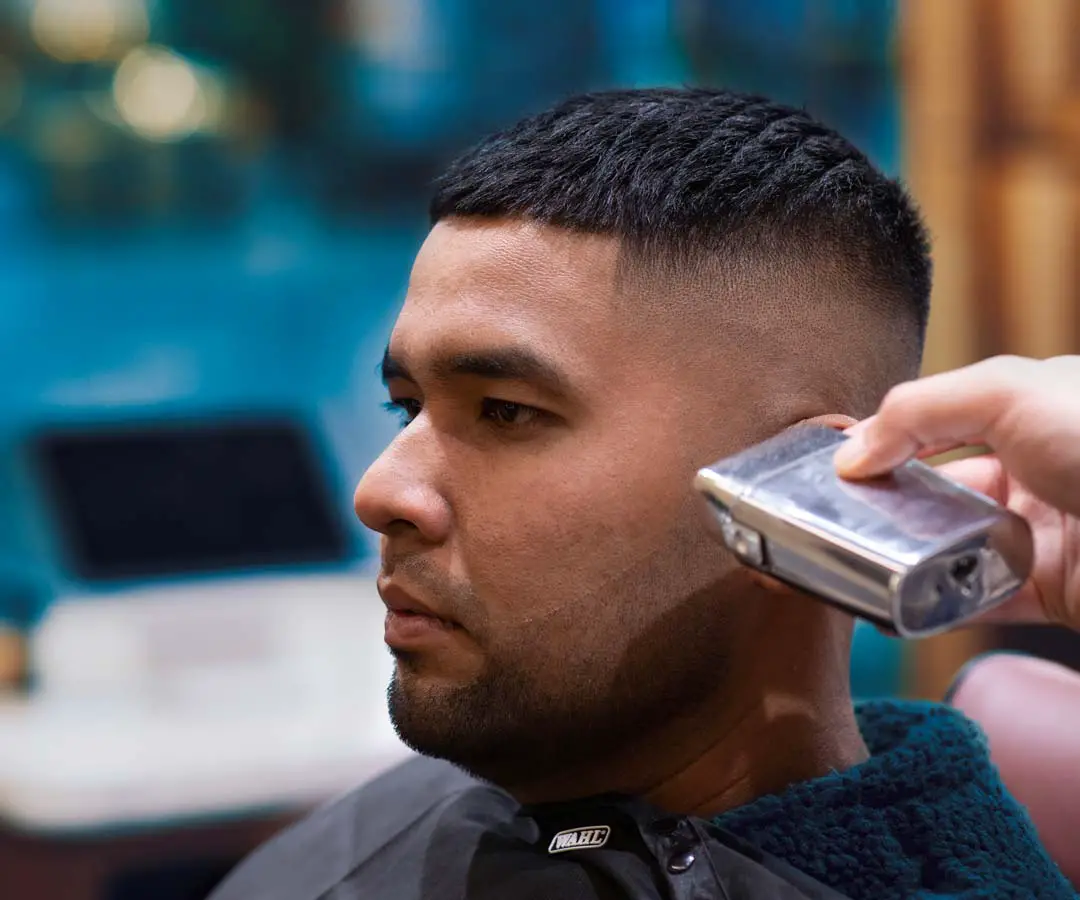 Black Textured Crop With High Fade Black Textured Crop With High Fade — Winter Haircuts for Men