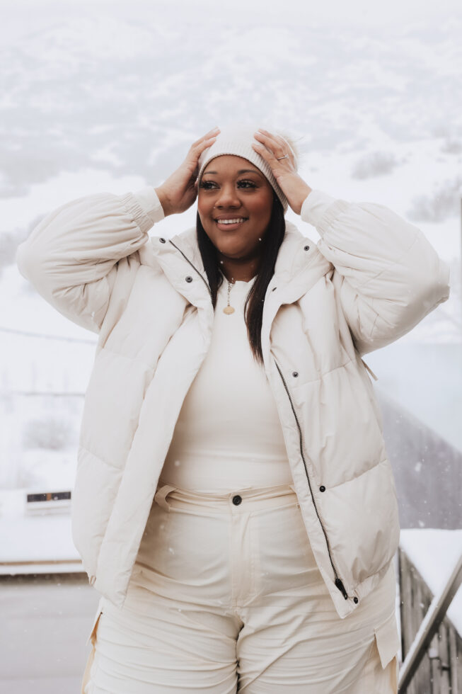 Cozy Cream Puffer and Cargo Set for Casual Winter Days Cozy Cream Puffer and Cargo Set for Casual Winter Days — Winter Outfits for Plus Size Women