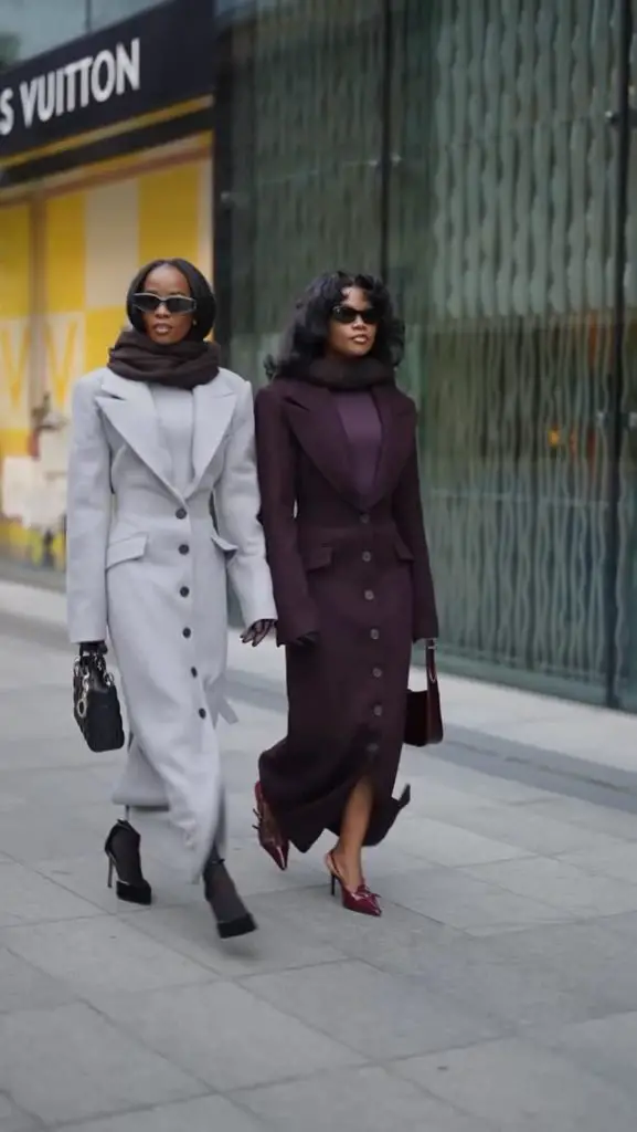 Matching Long Wool Coats for a Coordinated Look — Winter Outfits for Black Girls