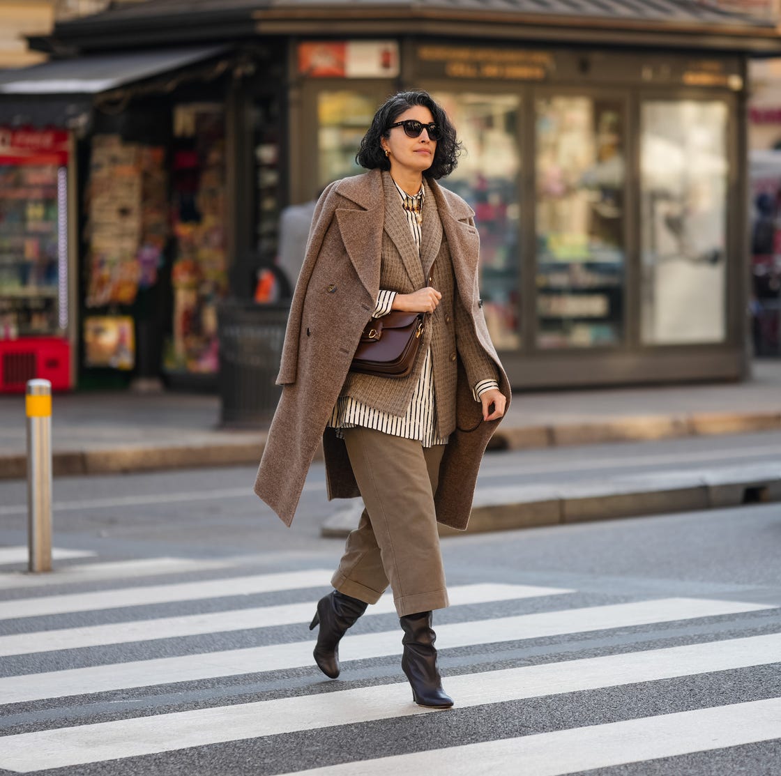 Textured Brown Coat and Blazer for Chic Workwear Textured Brown Coat and Blazer for Chic Workwear — Winter Outfits for Women Over 60