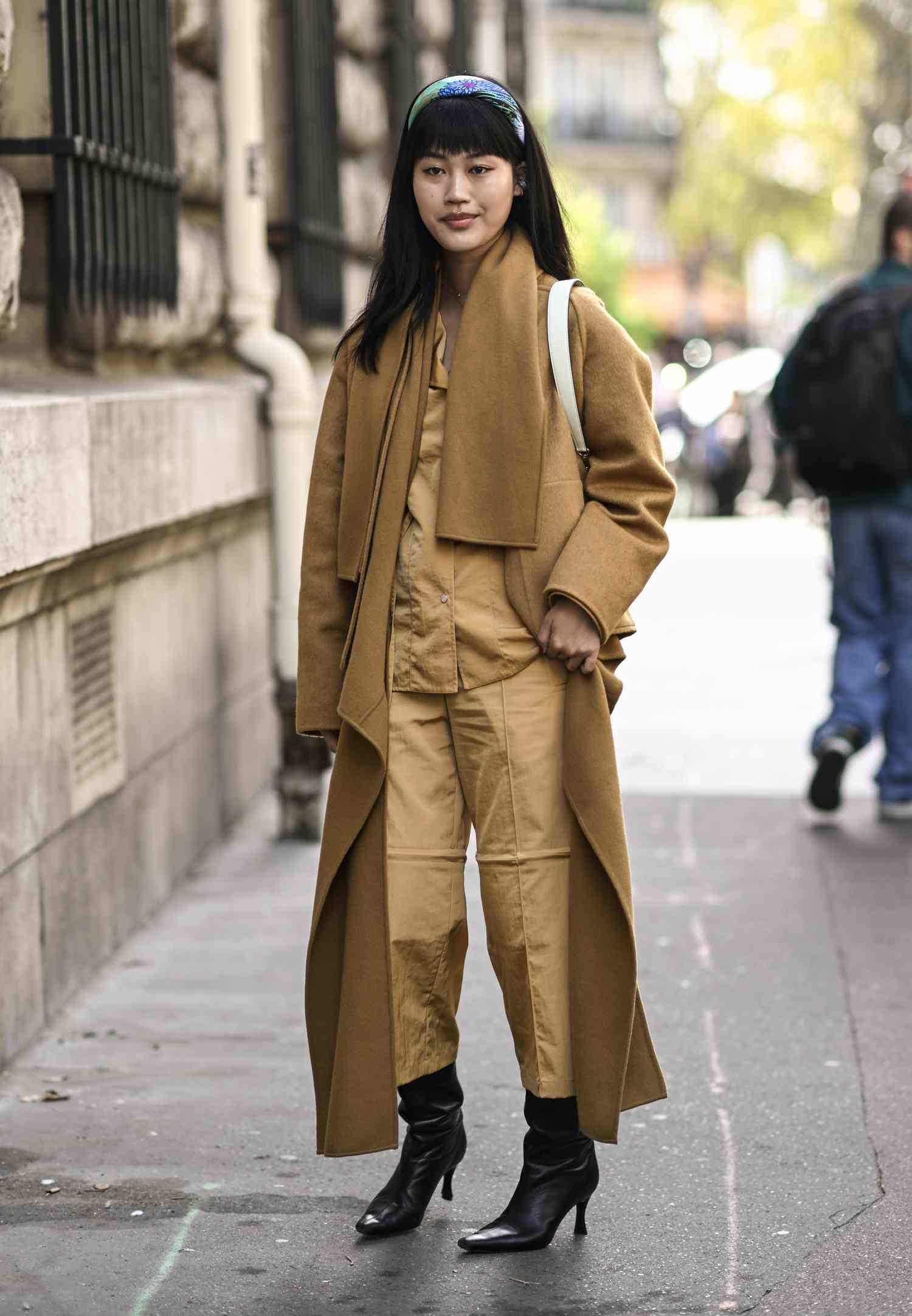 Sleek Camel Coat Ensemble for a Polished Evening — Winter Going Out Outfits