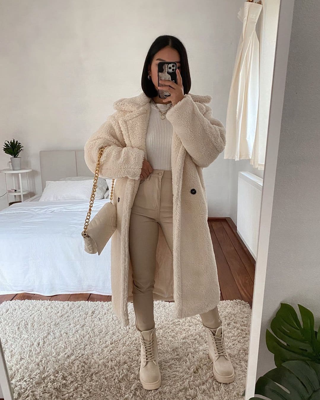 Cozy Teddy Coat and Ribbed Turtleneck for Winter School Cozy Teddy Coat and Ribbed Turtleneck for Winter School — Winter School Outfits