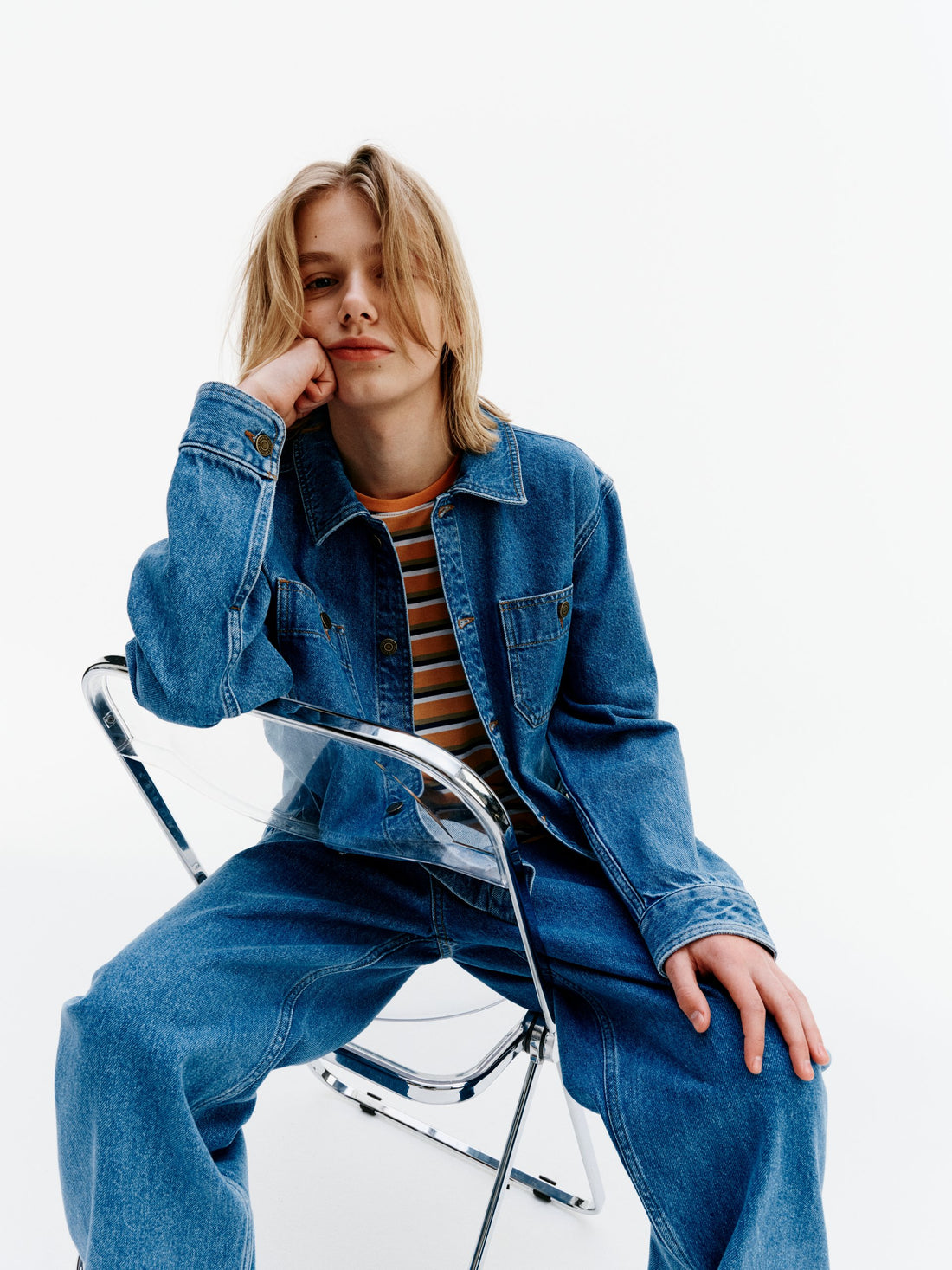 Denim-on-Denim Outfit for a Relaxed School Day Denim-on-Denim Outfit for a Relaxed School Day — Winter School Outfits