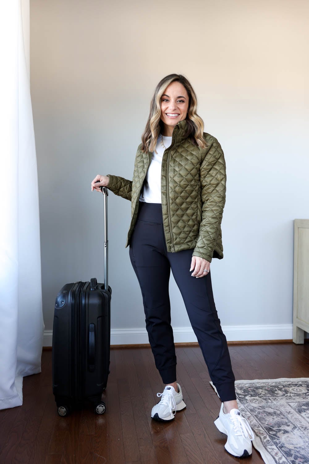 Beige Cropped Jacket and Wide-Leg Trousers for Chic Travel — Winter Travel Outfits