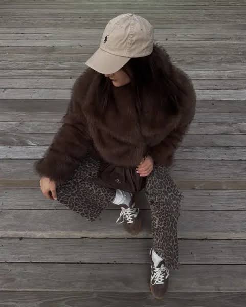 Textural Play: Faux Fur Jacket with Leopard Print Pants Textural Play: Faux Fur Jacket with Leopard Print Pants — Baddie Winter Outfits
