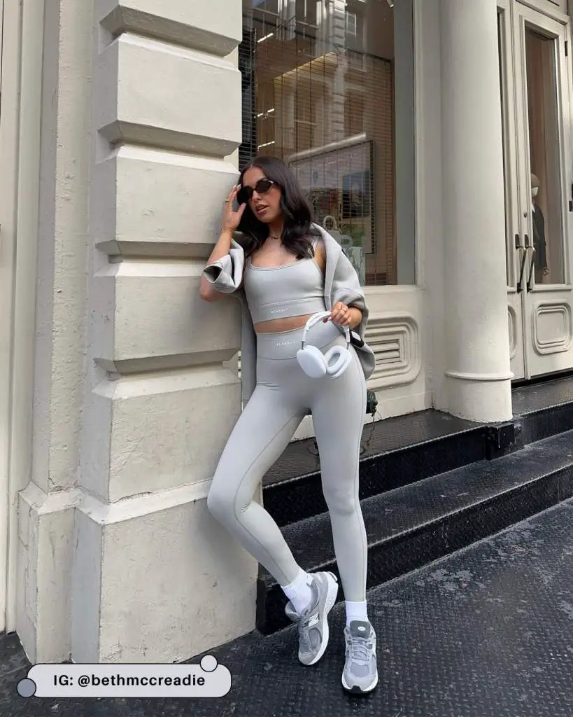 Athleisure Edge: Monochromatic Grey Zip-Up Hoodie Set Athleisure Edge: Monochromatic Grey Zip-Up Hoodie Set — Baddie Winter Outfits