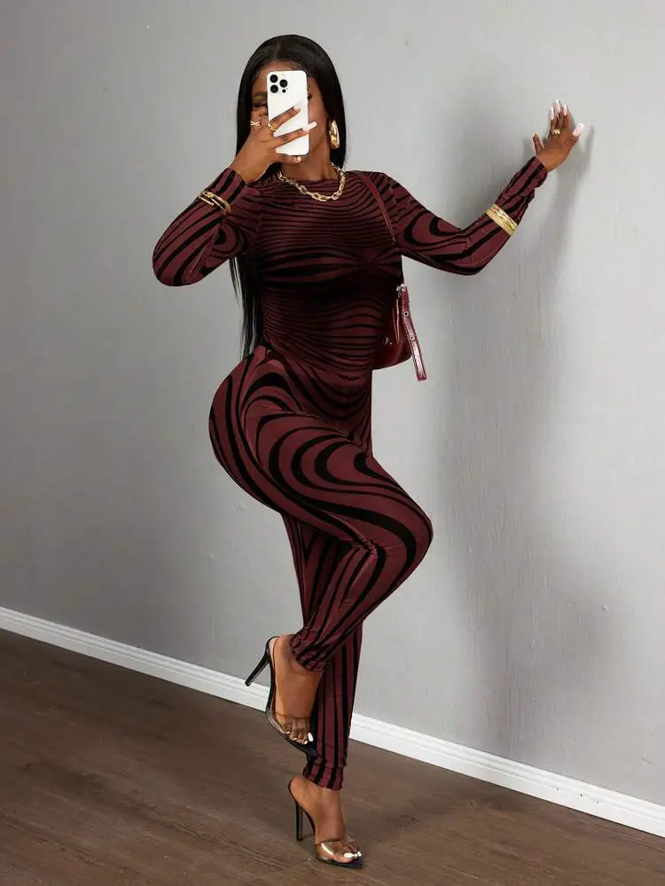 Bold Print Jumpsuit: Going Out Style Bold Print Jumpsuit: Going Out Style — Baddie Winter Outfits
