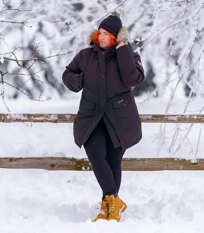 Fur-Trimmed Parka and Beanie for Snowy Conditions — Winter Hiking Outfits