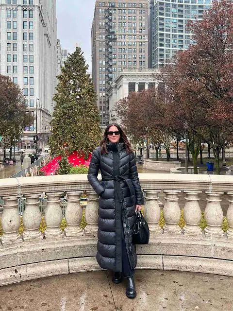 Effortless Winter Chic: Belted Floor-Length Puffer Effortless Winter Chic: Belted Floor-Length Puffer — Chicago Winter Outfits