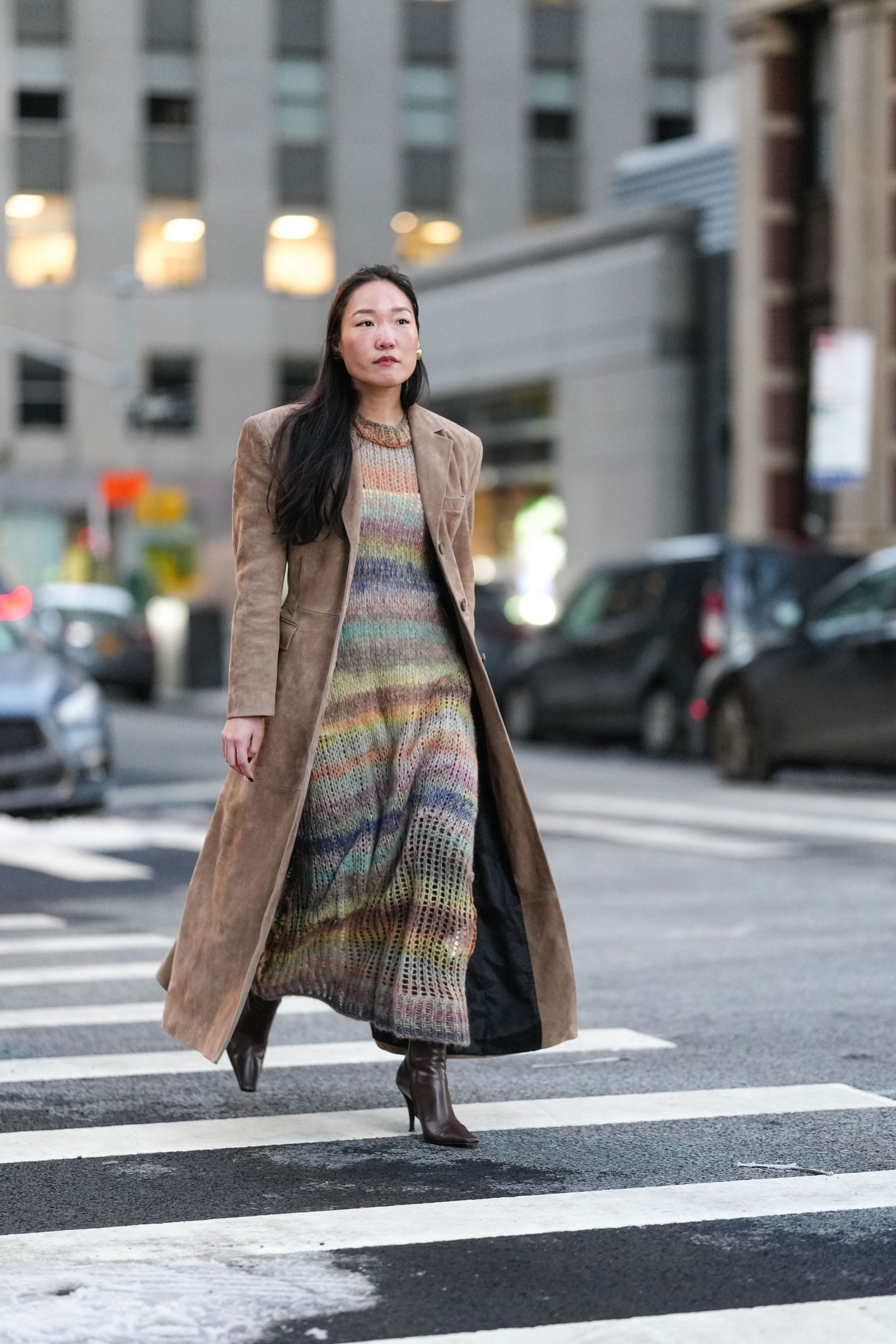 Maxi Sweater Dress Under a Suede Trench Maxi Sweater Dress Under a Suede Trench — Sweater Dress Outfits