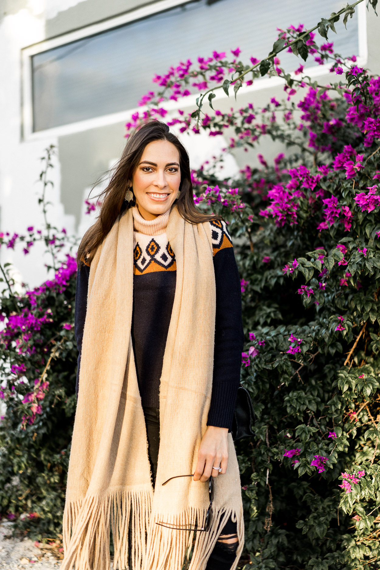 Fair Isle with a Statement Fringed Scarf Fair Isle with a Statement Fringed Scarf — Fair Isle Sweater Outfits