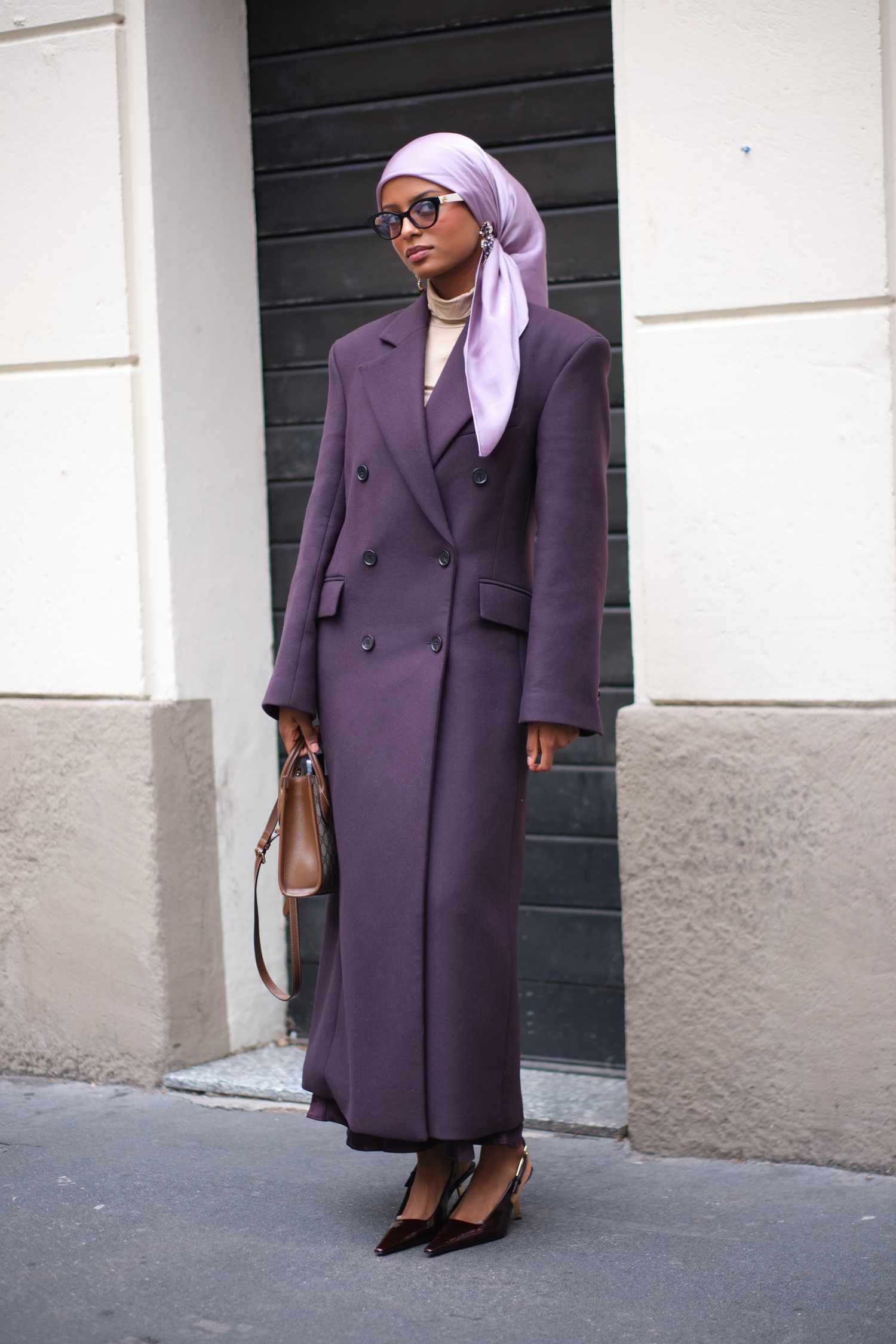 Sophisticated Royal Purple Wool Coat Ensemble Sophisticated Royal Purple Wool Coat Ensemble — Royal Purple Outfits