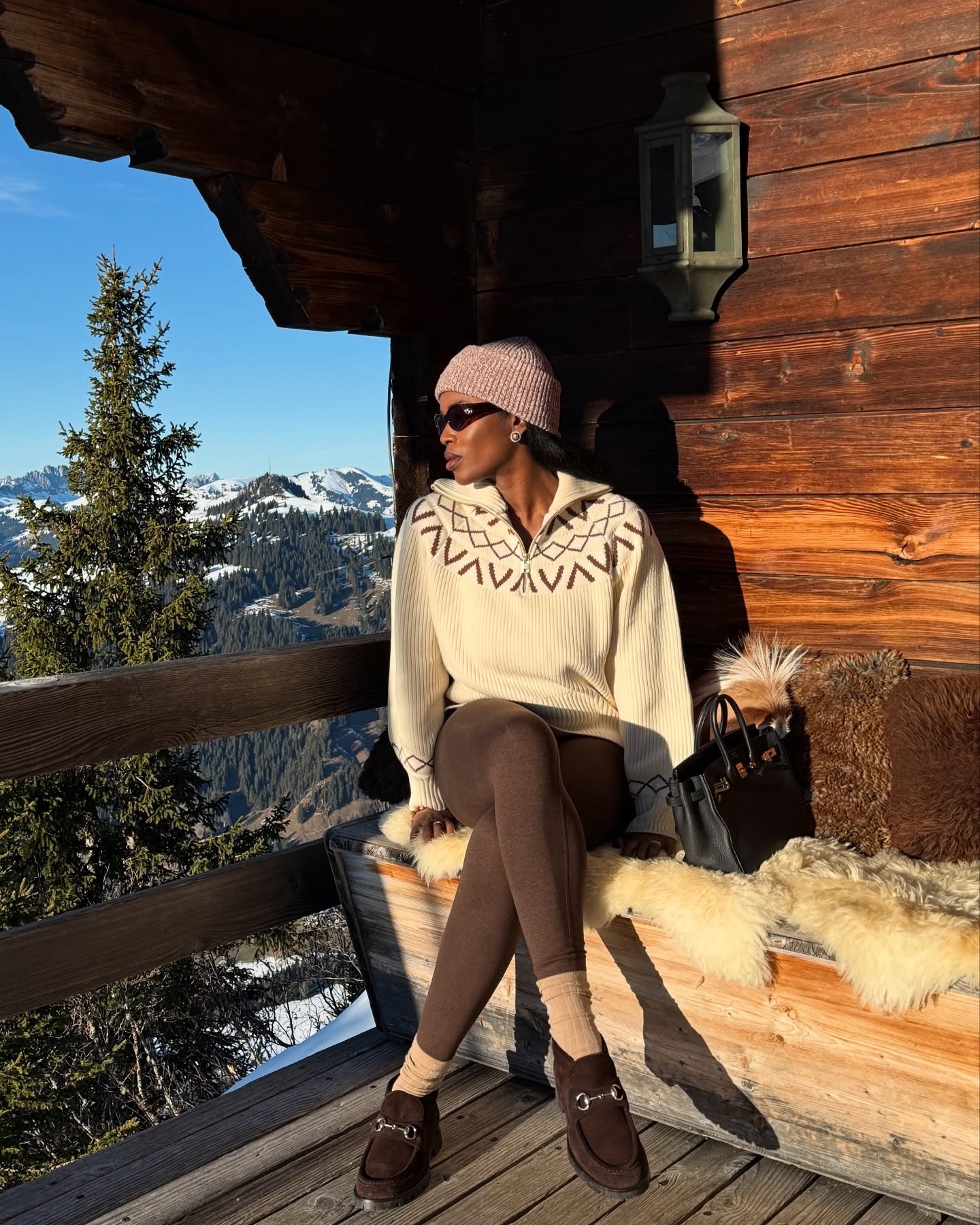 Fair Isle Knit Sweater and Loafers for a Chic Apres Ski Alternative Fair Isle Knit Sweater and Loafers for a Chic Apres Ski Alternative — Apres Ski Outfits