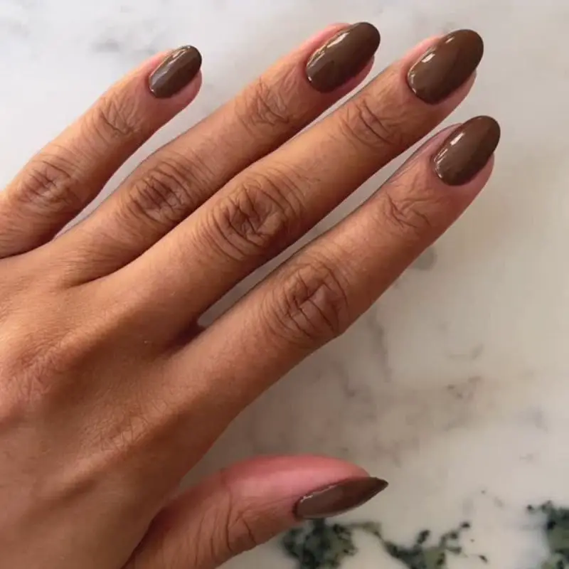 Cozy Warm Medium Brown Cozy Warm Medium Brown — Winter Nail Colors for Women Over 60