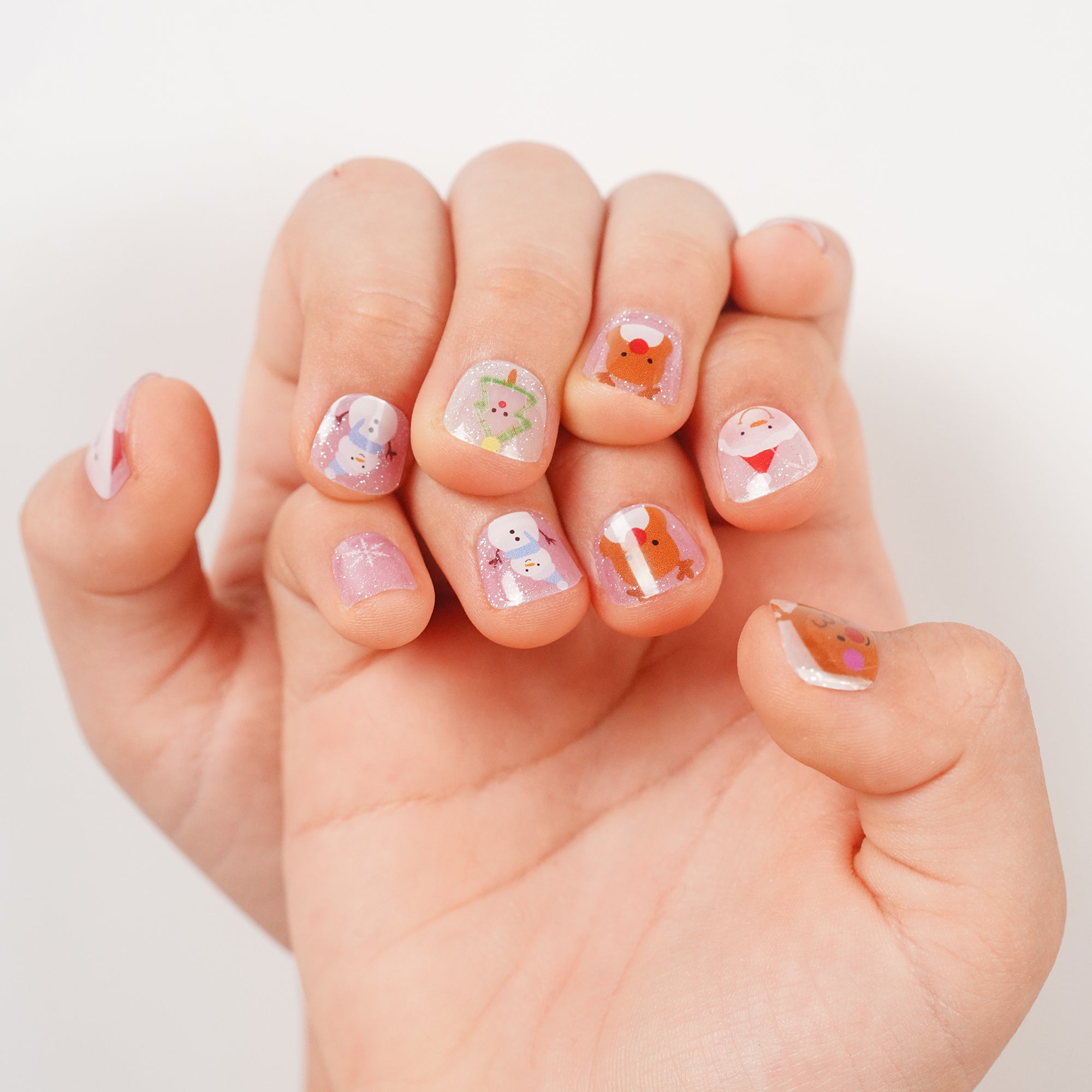 Festive Stickers for Short Square Nails Festive Stickers for Short Square Nails — Winter Nails for Kids
