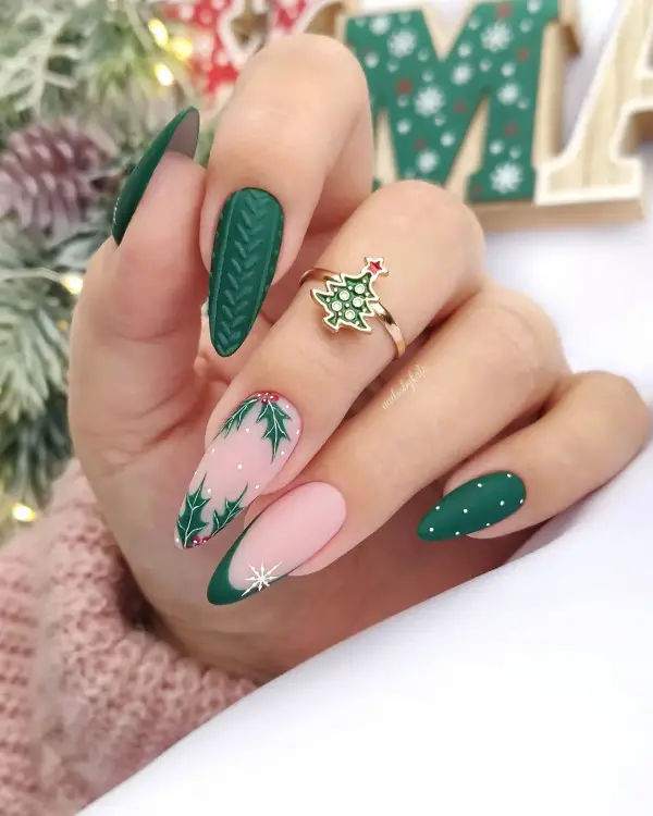 Matte Visual Idea — Sweater Nails