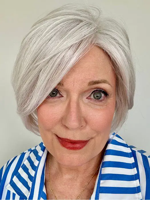 Cool Ash Blonde With Silver Cool Ash Blonde With Silver — Winter Hair Colors for Women Over 60