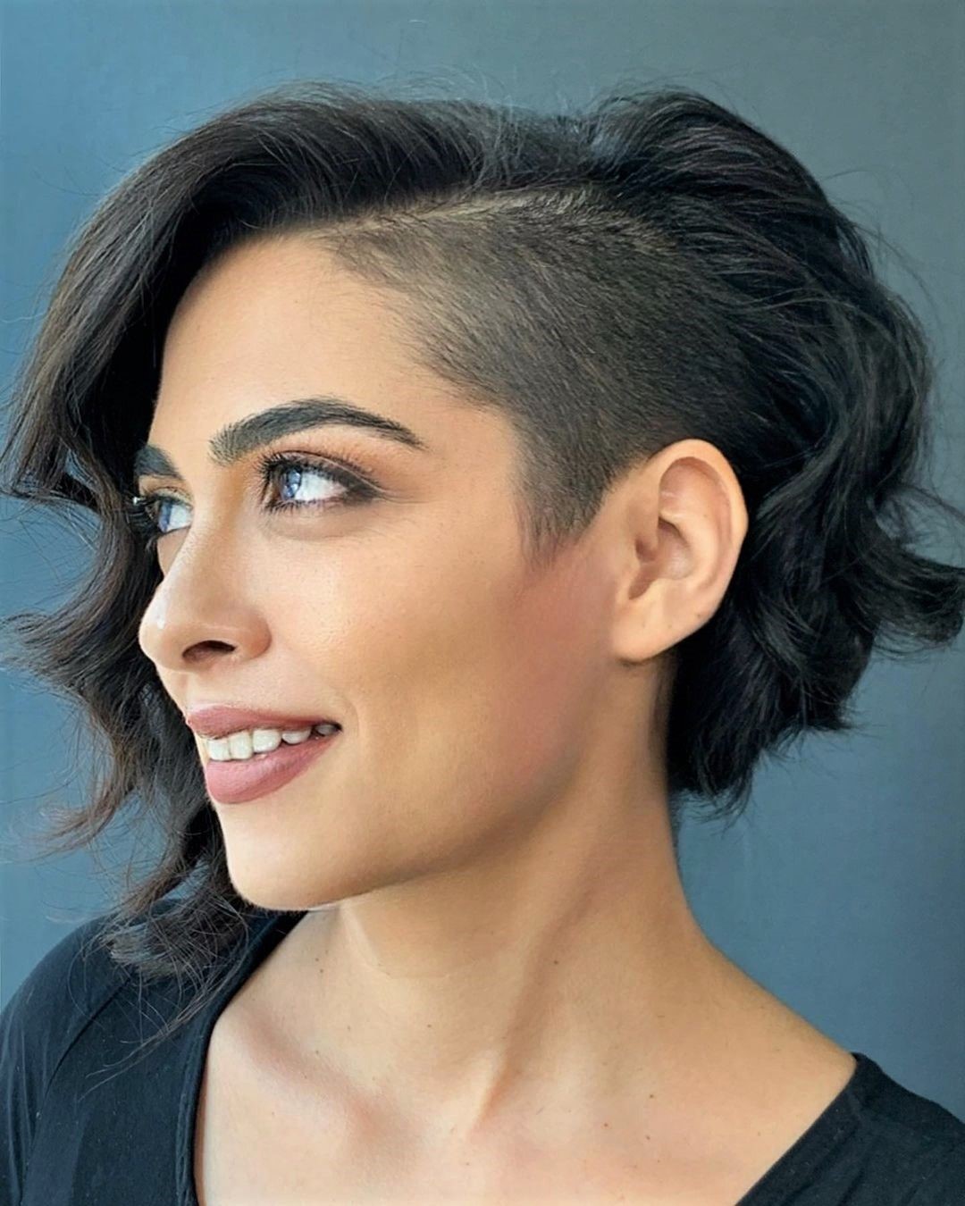 Undercut Bob with Side-Swept Bangs — Short Winter Haircuts
