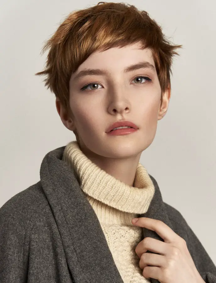 Choppy Auburn Pixie Middle Part Choppy Auburn Pixie Middle Part — Winter Pixie Haircuts