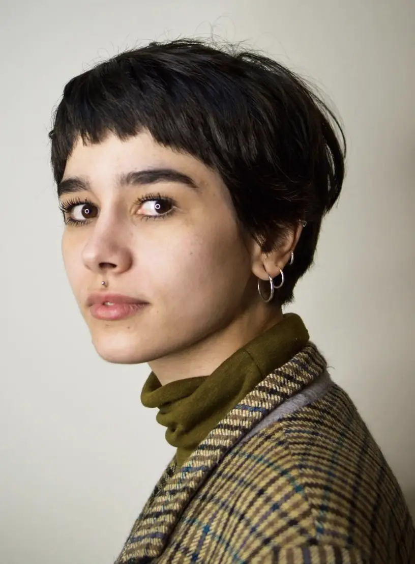 Choppy Pixie With Edgy Micro Bangs Choppy Pixie With Edgy Micro Bangs — Winter Pixie Haircuts