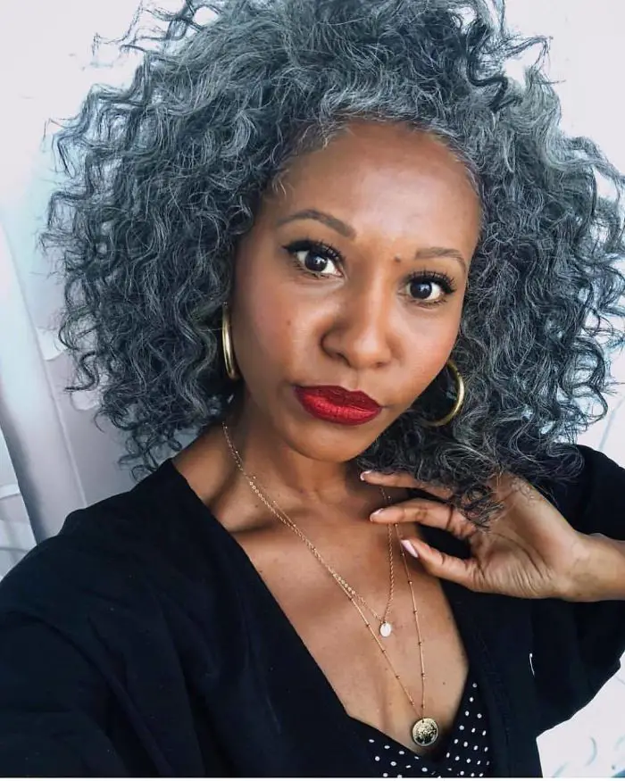 Voluminous Natural Curls Shoulder Length Voluminous Natural Curls Shoulder Length — Winter Haircuts for Gray Hair