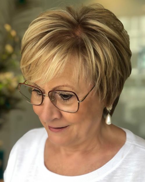 Tousled Blonde Pixie Tousled Blonde Pixie — Winter Hairstyles for Women Over 70