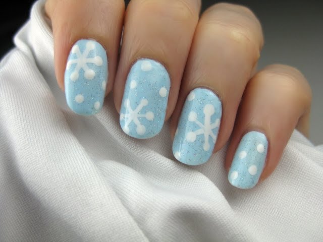 Subtle Glitter Snowflake Winter Nails Subtle Glitter Snowflake Winter Nails — Winter Nails for Kids