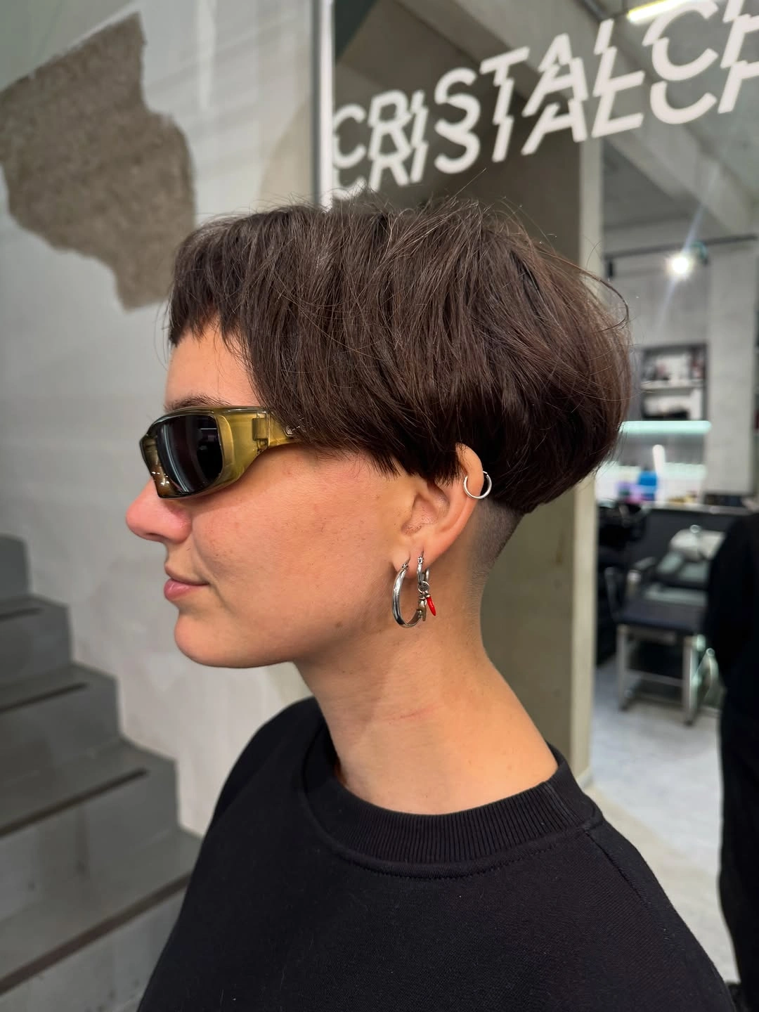 Long light brown hair with soft face framing layers
