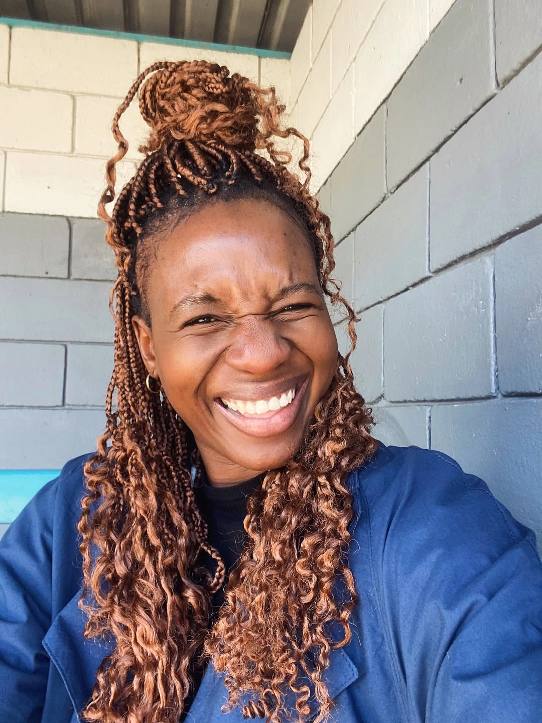 Copper braided or twisted lengths with high bun and tendrils