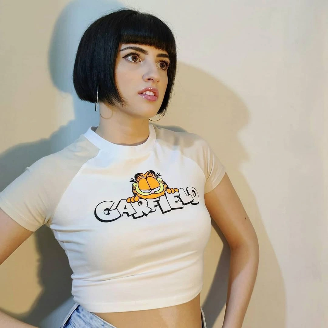 Black chin-length bob with short straight blunt bangs