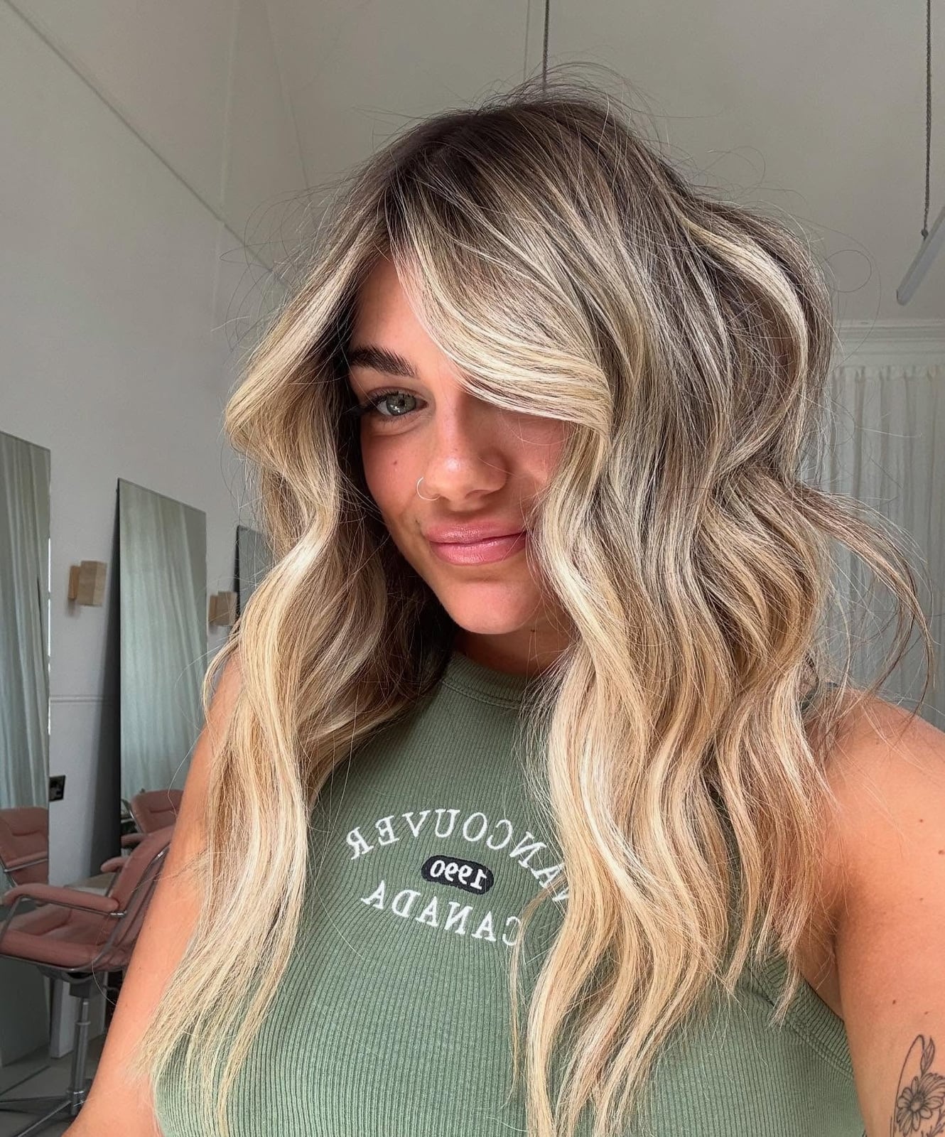 Collarbone Dark Blonde With Neutral Balayage Collarbone Dark Blonde With Neutral Balayage — Aesthetic Dark Blonde Hair