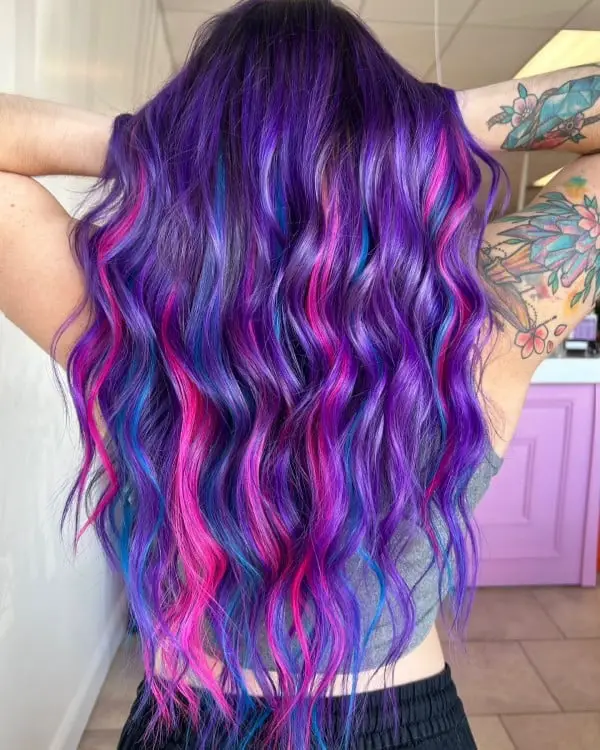 Mermaid Multi-Color Mid-Back Waves Mermaid Multi-Color Mid-Back Waves — Aesthetic Dye Hair