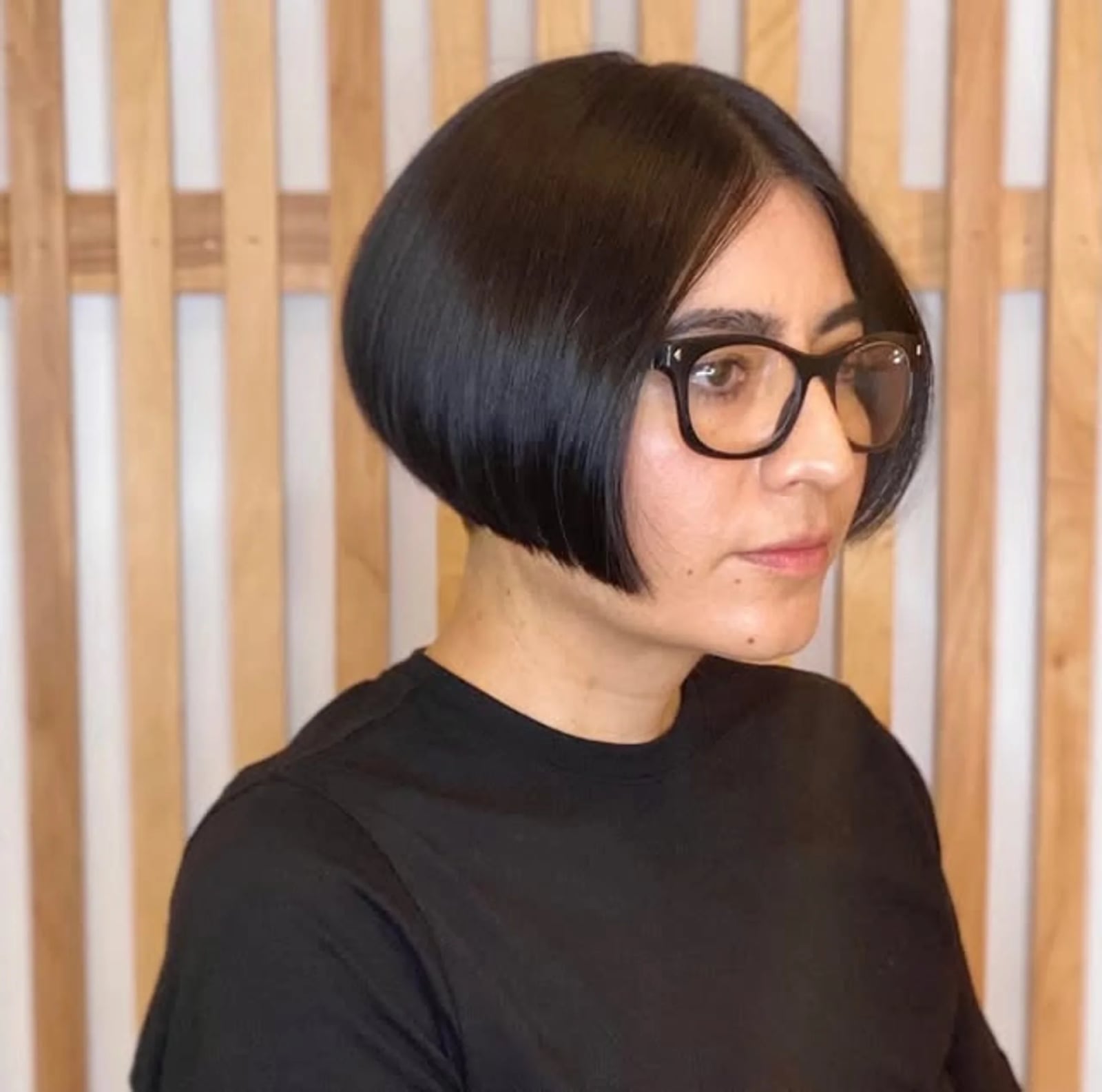 Sleek Dark Brown Chin Length Bob, Straight Sleek Dark Brown Chin Length Bob, Straight — Aesthetic Short Hair Bob