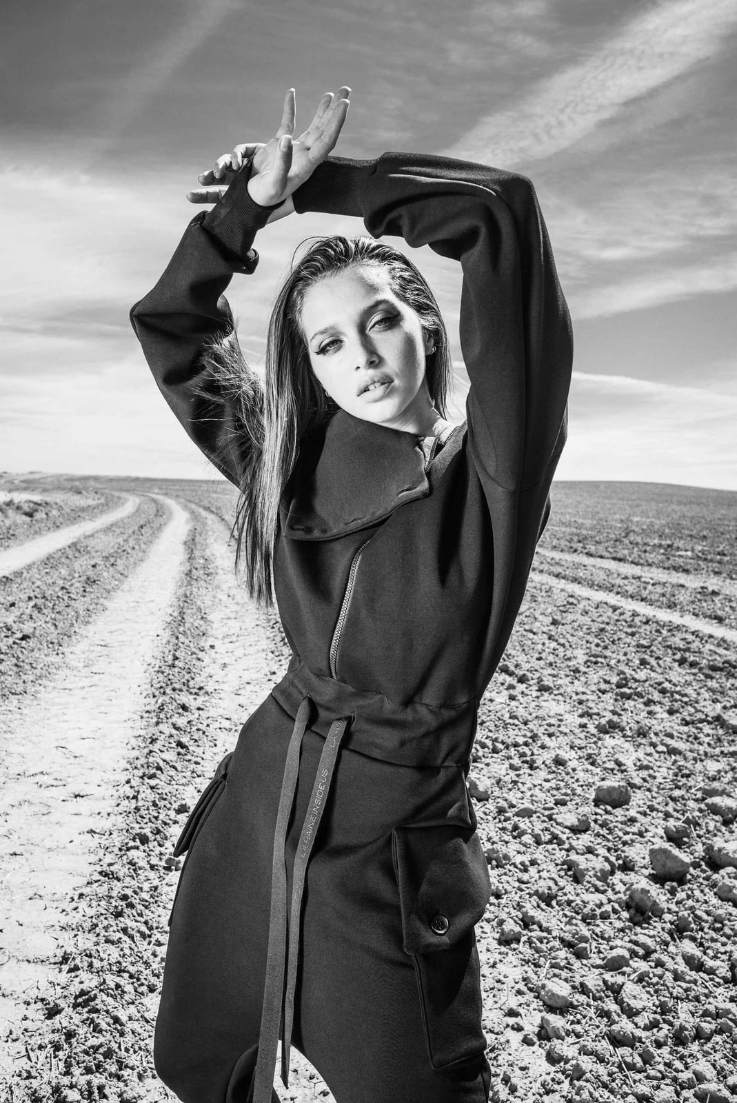 Monochromatic Hooded Jacket and Wide-Leg Pants — Alt Style Inspiration